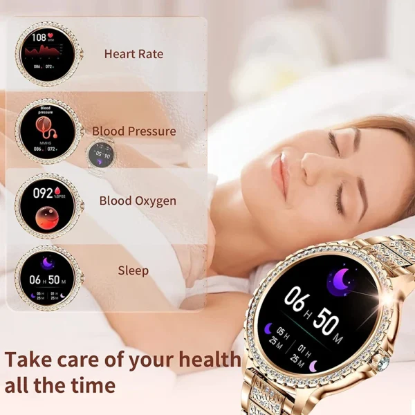 AMOLED Screen Smart Watch Bluetooth Call Smartwatch Womoen For Android IOS - Image 6