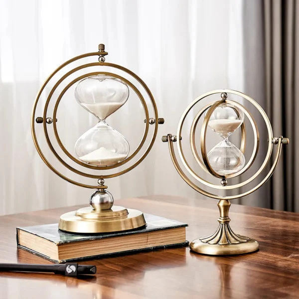 Retro Metal Hourglass Timer Ornaments - Image 2