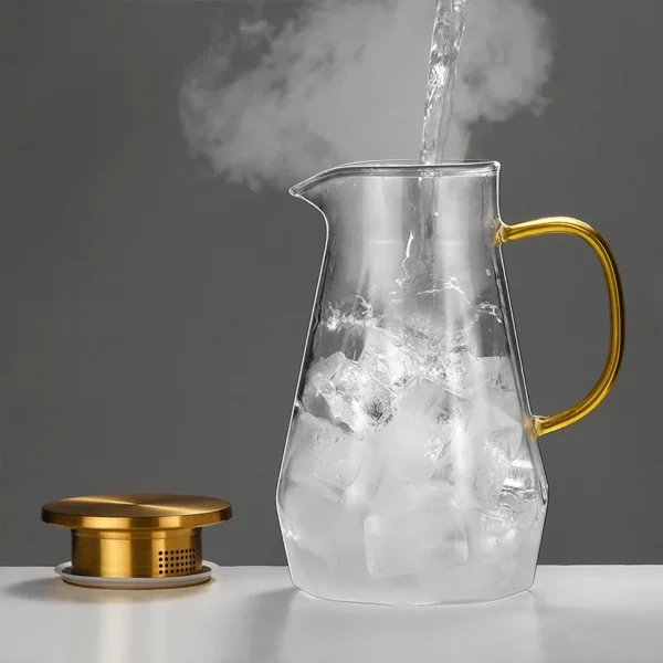 1400ml Glass Creative Gradient Diamond Bubble Tea Mugs Cool Water Jug and Cups Set - Image 2
