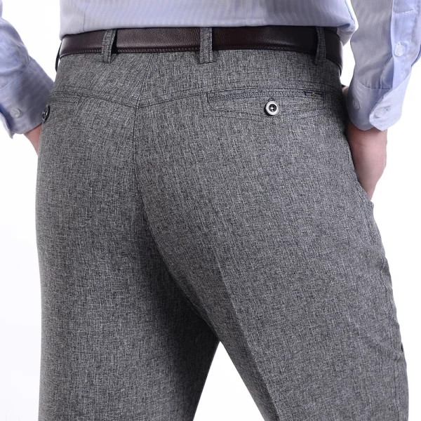 Men Trousers Casual Loose Thin Pants for Male Straight High Waist Man Trouser Pant