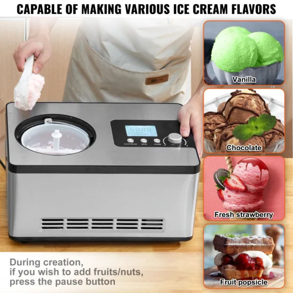 VEVOR  Ice AutomaticmCream Maker with Built-in Compressor - Image 4