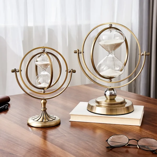 Retro Metal Hourglass Timer Ornaments - Image 3