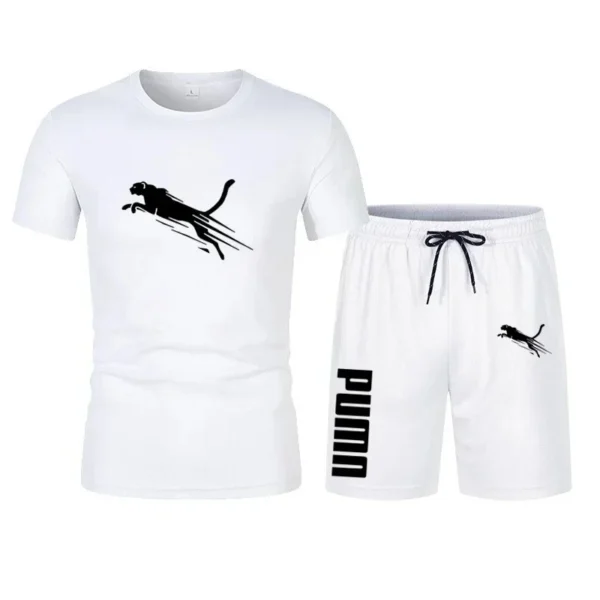 Men's clothing short-sleeved T-shirt + shorts 2 piece - Image 2