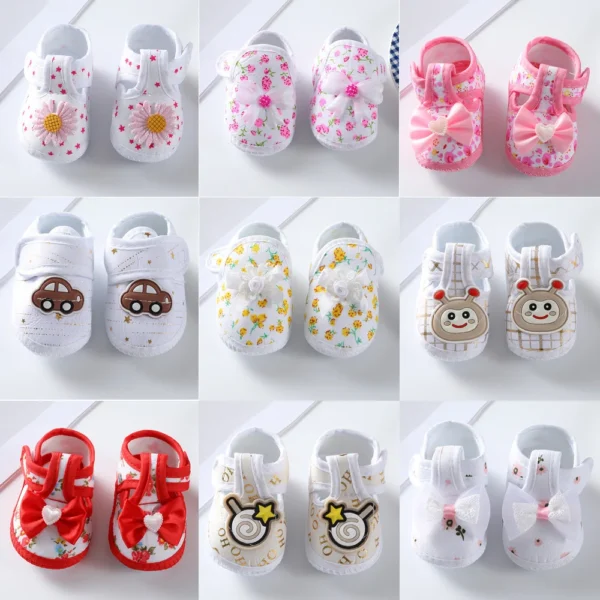 Baby Girl Shoes First Walkers Lace Floral