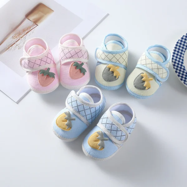Baby Girl Shoes First Walkers Lace Floral - Image 3