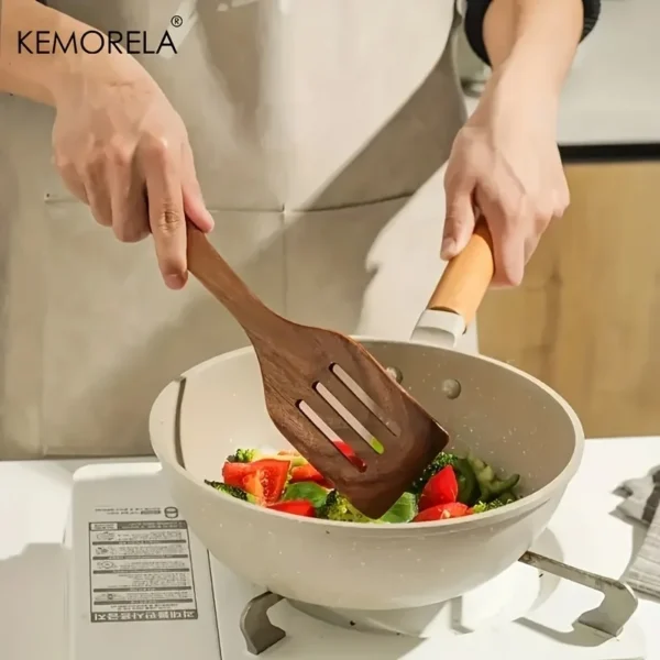 set of 5 wooden kitchen utensils - Image 5