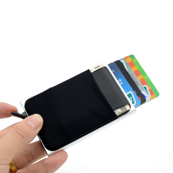 Mini RFID Wallet Automatic Pop up Bank Card Case - Image 4