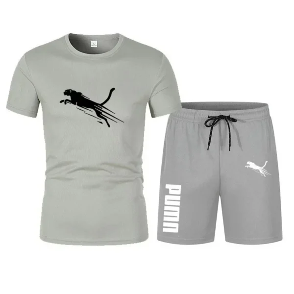 Men's clothing short-sleeved T-shirt + shorts 2 piece - Image 5