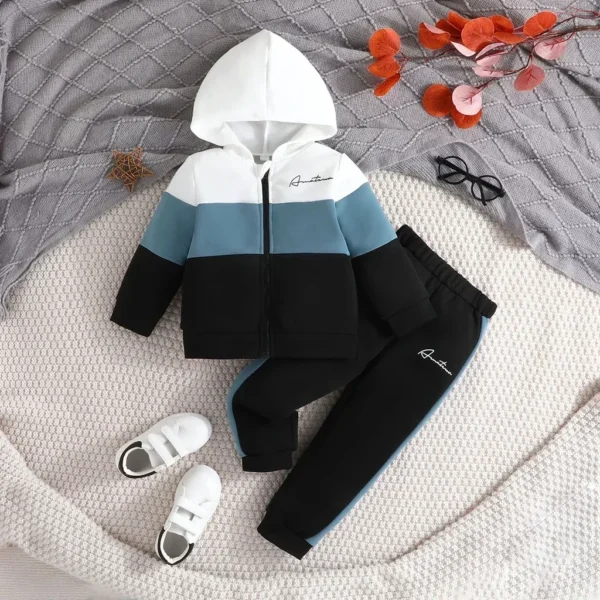 Boys suit 2-7 Years Old Colorblock Coat Long Sleeve Sweatshirt