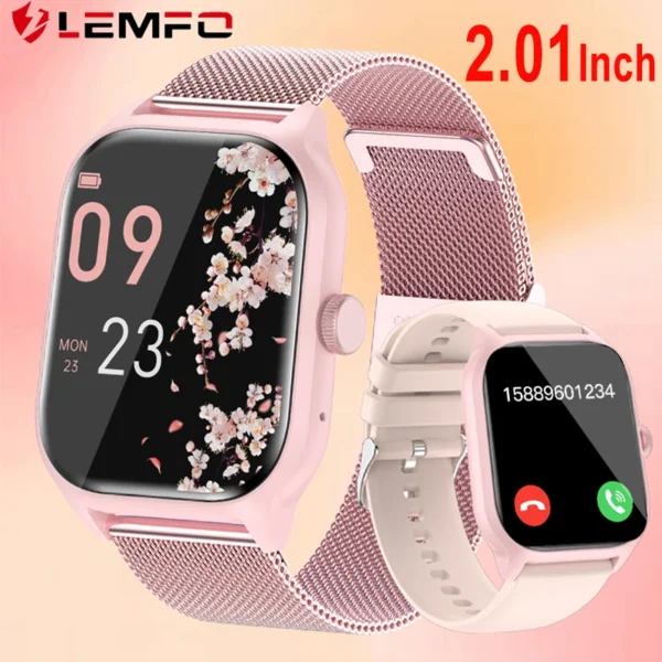 LEMFO LT10 Smart Watch Ladies 2.01Inch 360*360 HD Dial