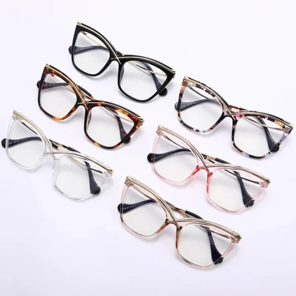 New Fashion Retro Designer Anti Blue Light Women Glasses - Image 3