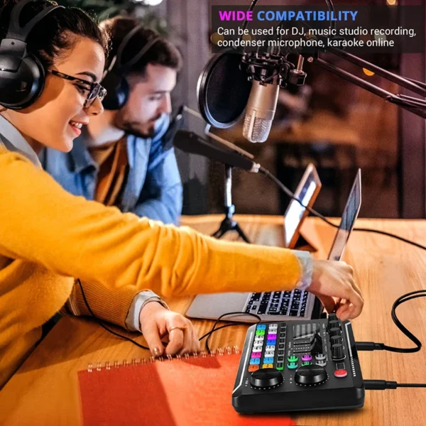 Live Sound Card and Audio Interface with Mixer Effects and Voice Changer - Image 6