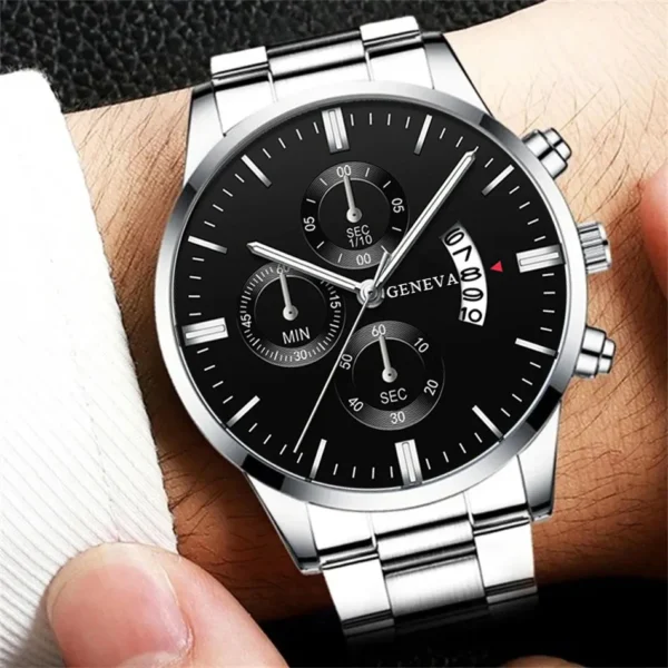 3PCS Set Fashion Mens Business Calendar Watches - Image 6