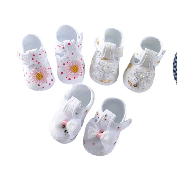 Baby Girl Shoes First Walkers Lace Floral - Image 5