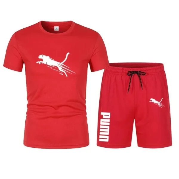 Men's clothing short-sleeved T-shirt + shorts 2 piece - Image 3