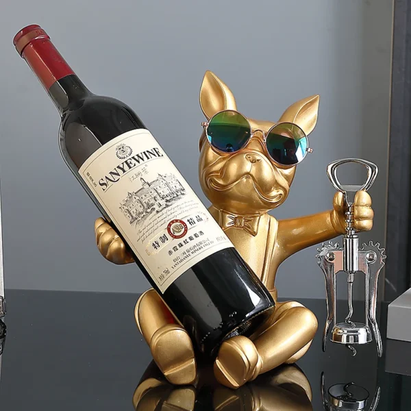 bulldog shaped wine rack and bottle opener - Image 5