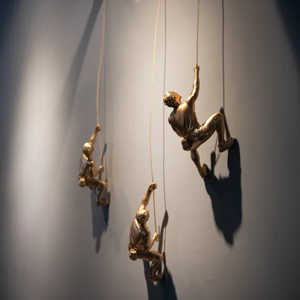 industrial style climbing man wall decoration - Image 6