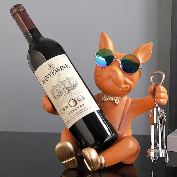 bulldog shaped wine rack and bottle opener - Image 6