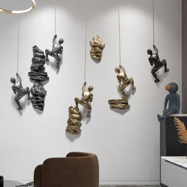 industrial style climbing man wall decoration - Image 2